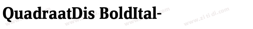 QuadraatDis BoldItal字体转换